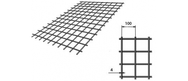 Сетка сварная (дорожная) 100х100х4мм 1,5х2м купить с доставкой в Летуново