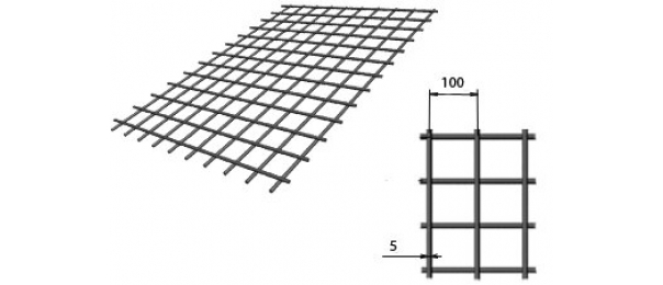 Сетка сварная (дорожная) 100х100х5мм 1,5х2м купить с доставкой в Летуново